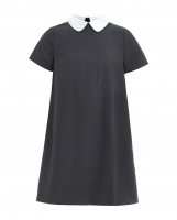 Серое платье со съемным воротничком Gulliver, школьная форма для девочек  фото, kupilegko.ru